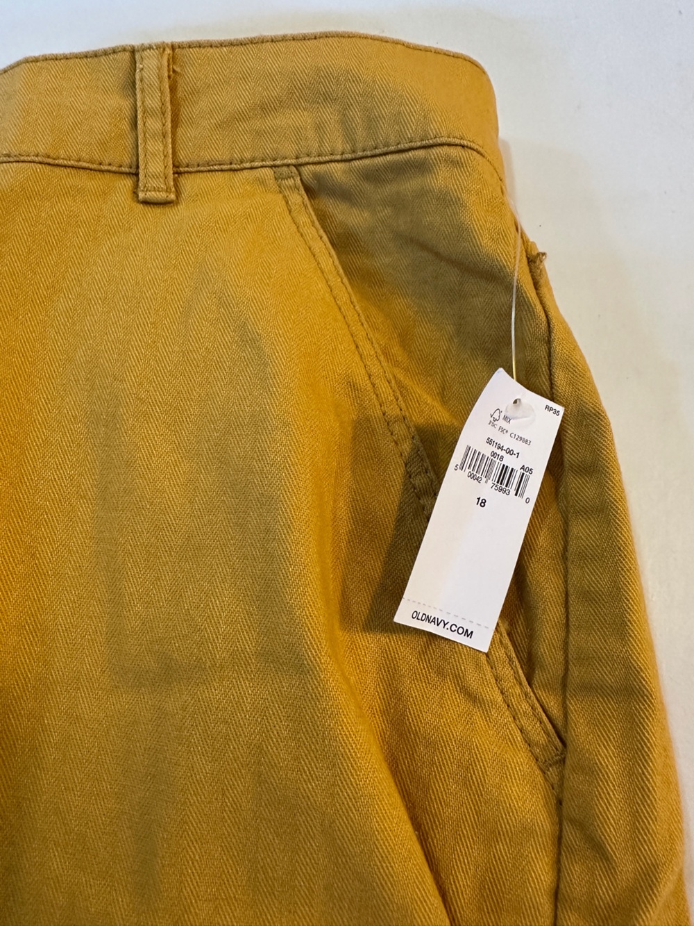 Mustard Button-Front Shorts - Picture 8 of 8